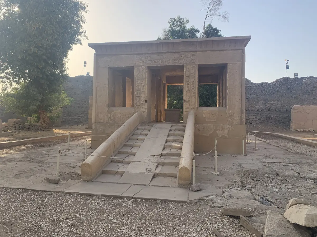 White Chapel of Senusret I with its ramp in the Karnak Open Air Museum